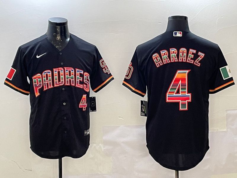 Men San Diego Padres 4 Arraez Black Fashion Game 2025 Nike MLB Jersey style 1